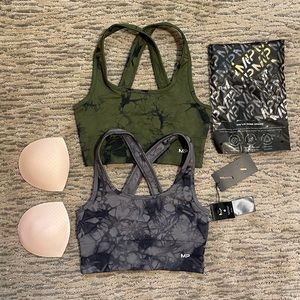 MyProtein sports bra bundle seamless tie dye and seamless thing NEW